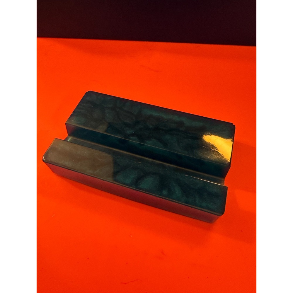 Handmade Resin Phone Stand Midnight blue  Swirl Glossy Desktop Smartphone Holder
